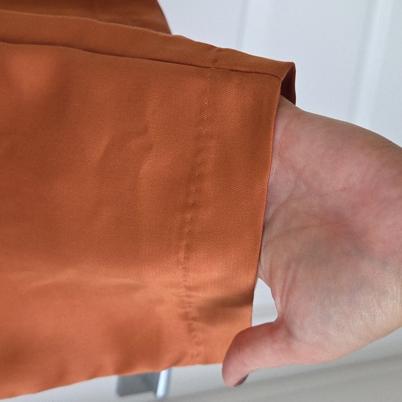 NWT H&M Lyocell-Blend Pants, Size L, Rust Orange - Picture 7 of 10